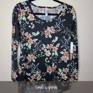 LuLaRoe Lynnae Small Black Floral NWT